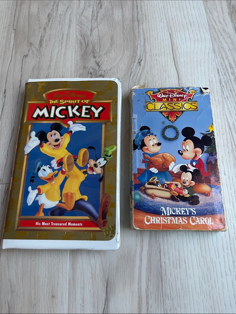 Disney Mickey VHS Set Gold Blue Red